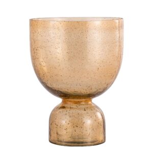 PTMD Laurynn Brown stone look glass tealight XL