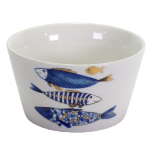 Vissen kommetje blauw/goud