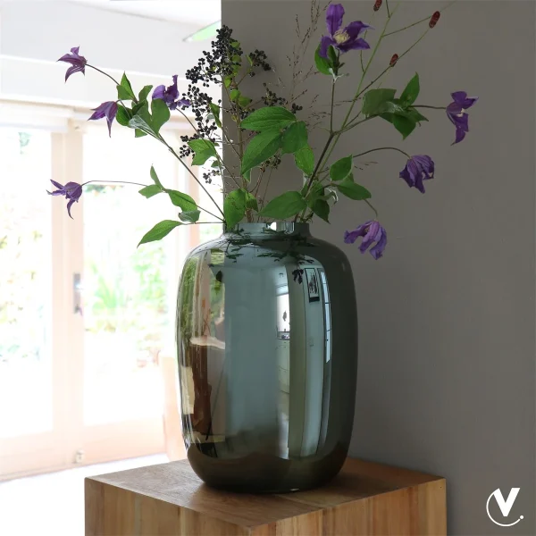 Vaas Artic M gloss grey Ø25 x H35 cm