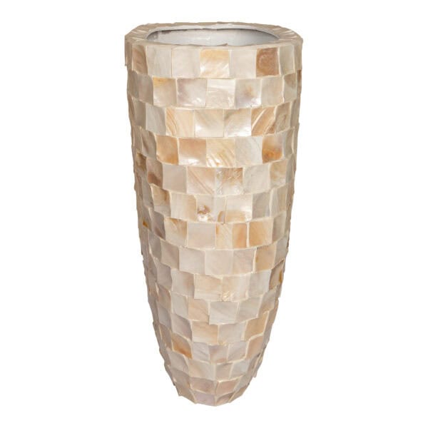 PTMD Daven Cream poly shell pot ovaal hoog L - wordt niet verstuurd - Afbeelding 3
