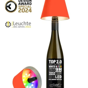 Sompex flessenlamp 2.0 multicolor - neon oranje