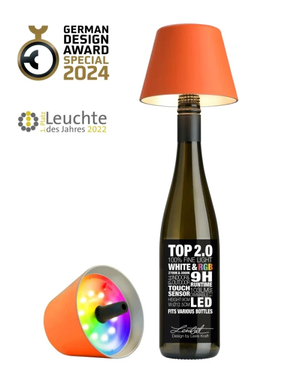 Sompex flessenlamp 2.0 multicolor - oranje