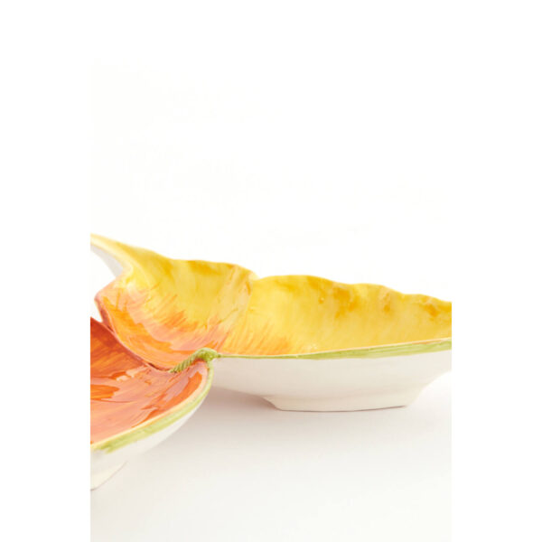 Light & Living Schaal 26,5x24,5x3,5 cm BUTTERFLY geel-oranje - Afbeelding 4