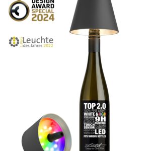 Sompex flessenlamp antraciet multicolor