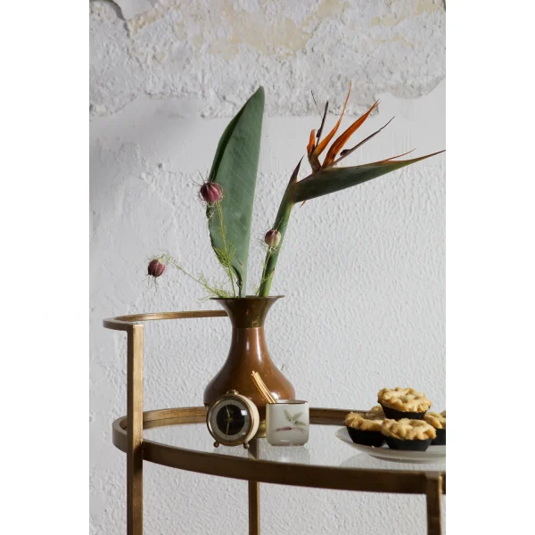 Push trolley metaal antique brass - wordt niet verstuurd - Afbeelding 3