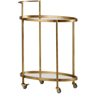 Push trolley metaal antique brass - wordt niet verstuurd