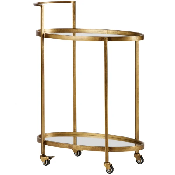Push trolley metaal antique brass - wordt niet verstuurd