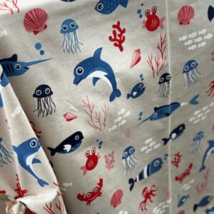 Vissen tafelkleed 350 x 136 cm