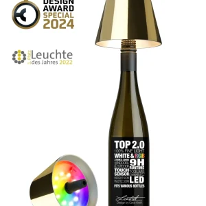 Sompex flessenlamp 2.0 multicolor - goud