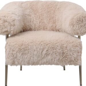 PTMD Hair Cream fauteuil champagne metal base - wordt niet verstuurd