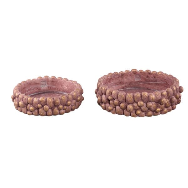PTMD Stenley Bronze Cement Round Rough Rock Bowl S - Afbeelding 2