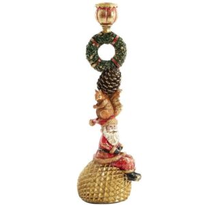 Light en Living Kandelaar Ø12x36 cm NICHOLAS goud+groen+rood