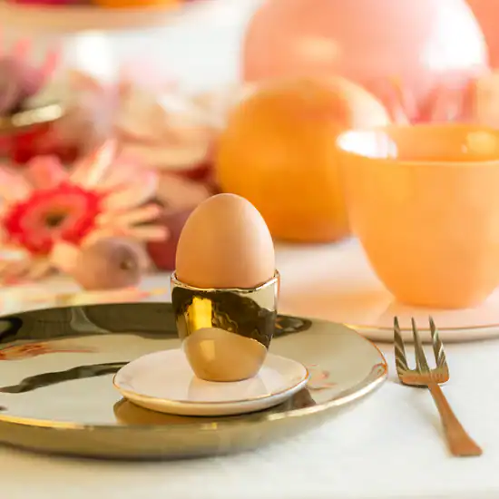 Good Morning gouden eierdopjes set van 2 in cadeauverpakking - Afbeelding 2