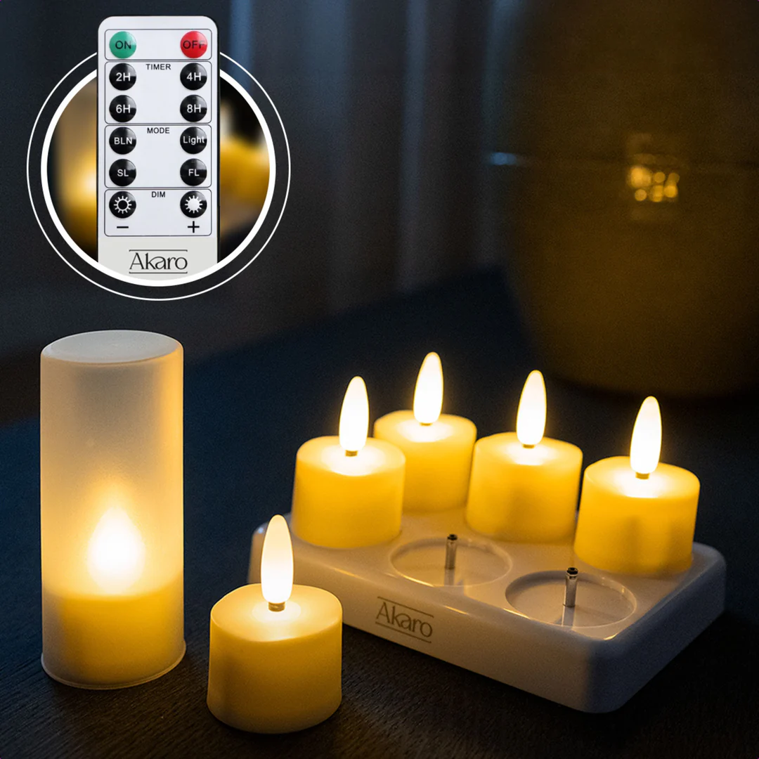 Tealight Compact | 6 Oplaadbare Waxinelichtjes