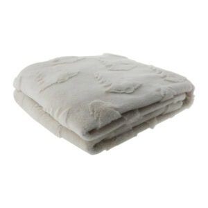 Plaid met kerstboom print - off White - 130 x 170 cm