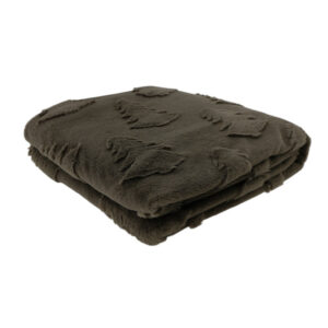 Plaid met kerstboom print - Taupe - 130 x 170 cm