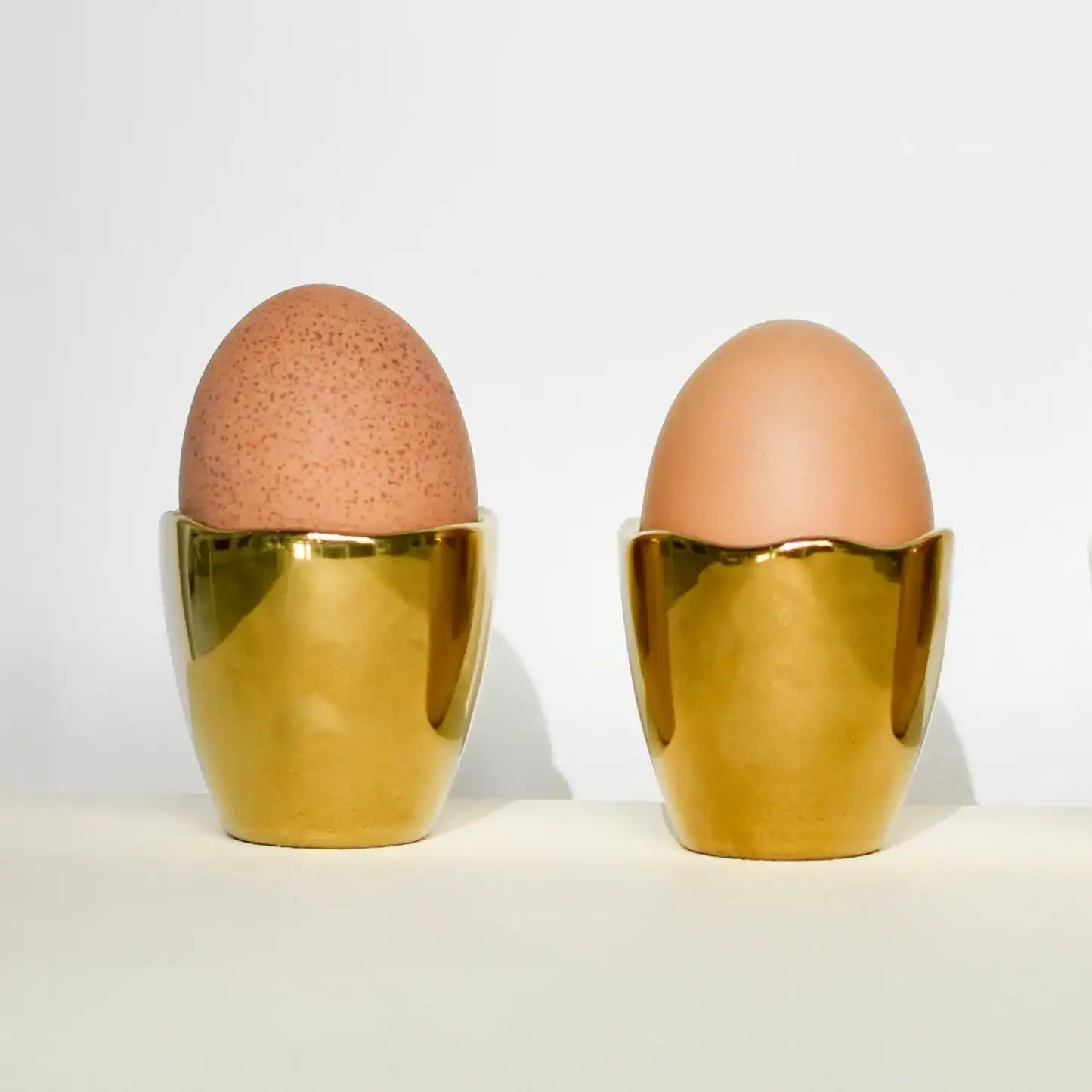 Good Morning gouden eierdopjes set van 2 in cadeauverpakking - Afbeelding 5