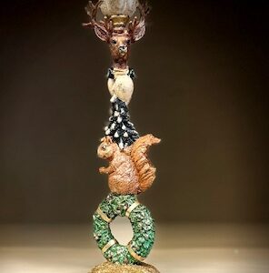 Light en Living Kandelaar Ø12x36 cm Eekhoorn met Hert