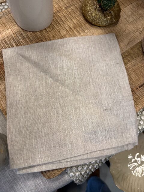 Servetten créme van Italiaans Linnen – 45x45 cm - Afbeelding 2