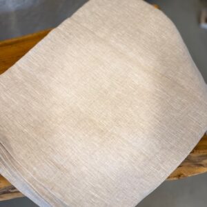 Tafelloper créme 45 x 300 cm 100 % linnen