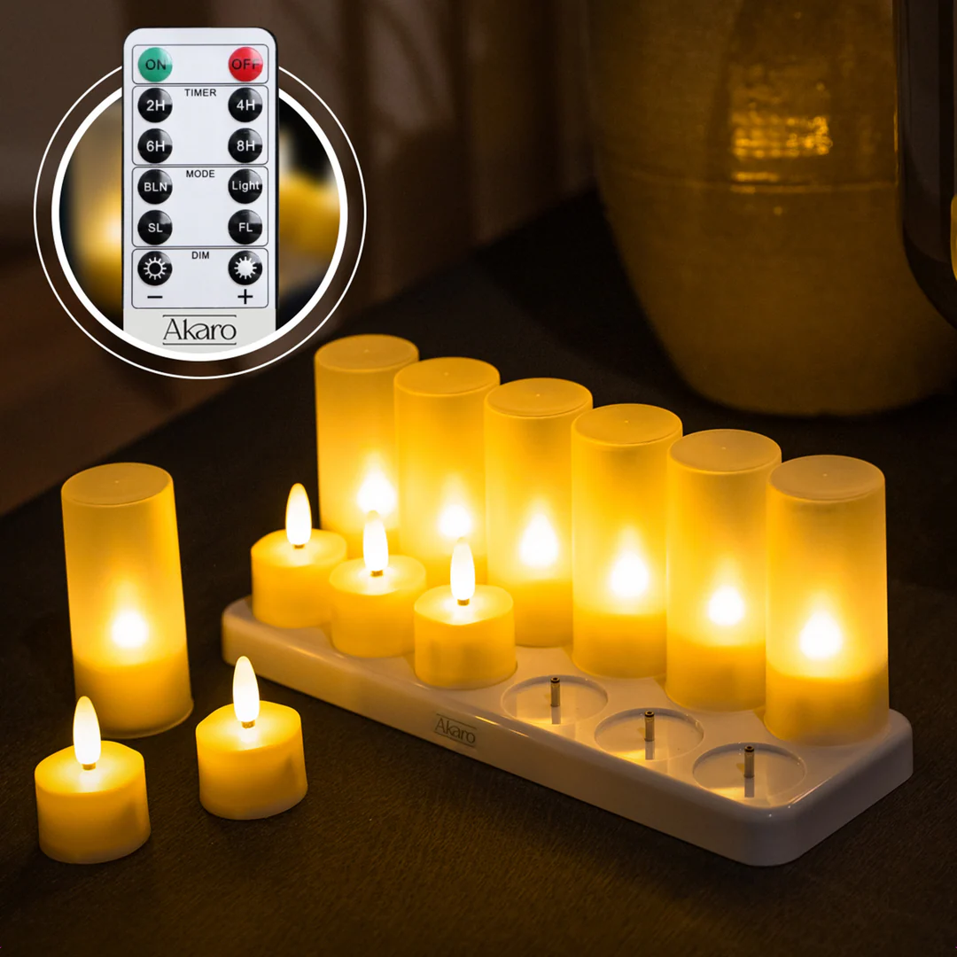 Tealight Compact | 12 Oplaadbare Waxinelichtjes