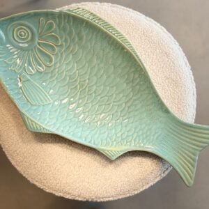 Gresnovo- Visschaal Emeraude Bleu 53x28cm