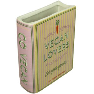 Kersten - Vaas/lepelhouder Boek Vegan Lovers Dolomiet Multi