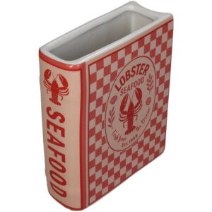 Kersten - Vaas/lepelhouder Boek Kreeft Dolomiet Rood