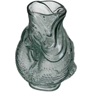 Vaas/karaf Vis Glas Transparant licht groen L