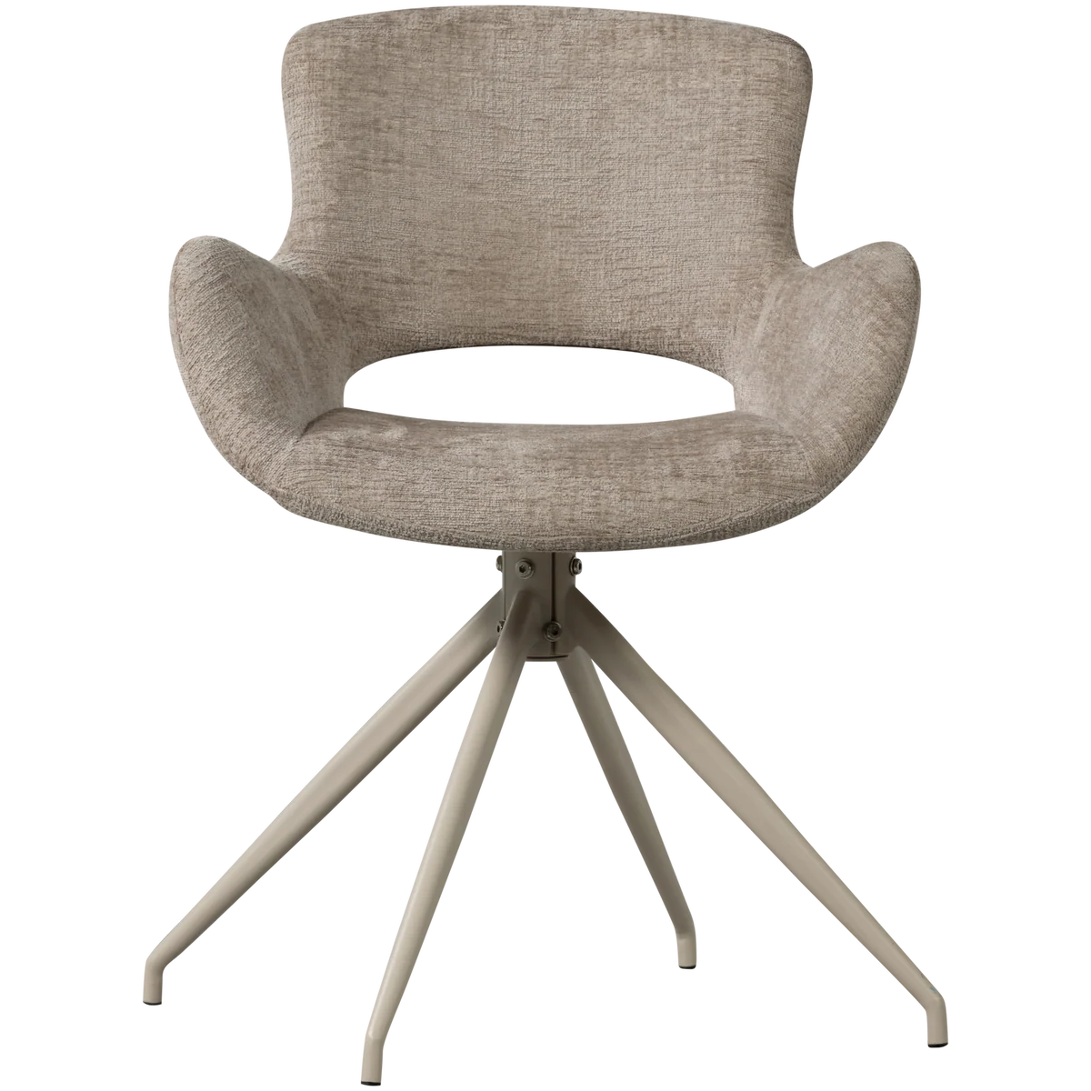 Eliva eetkamerstoel structure velvet zand - Afbeelding 5