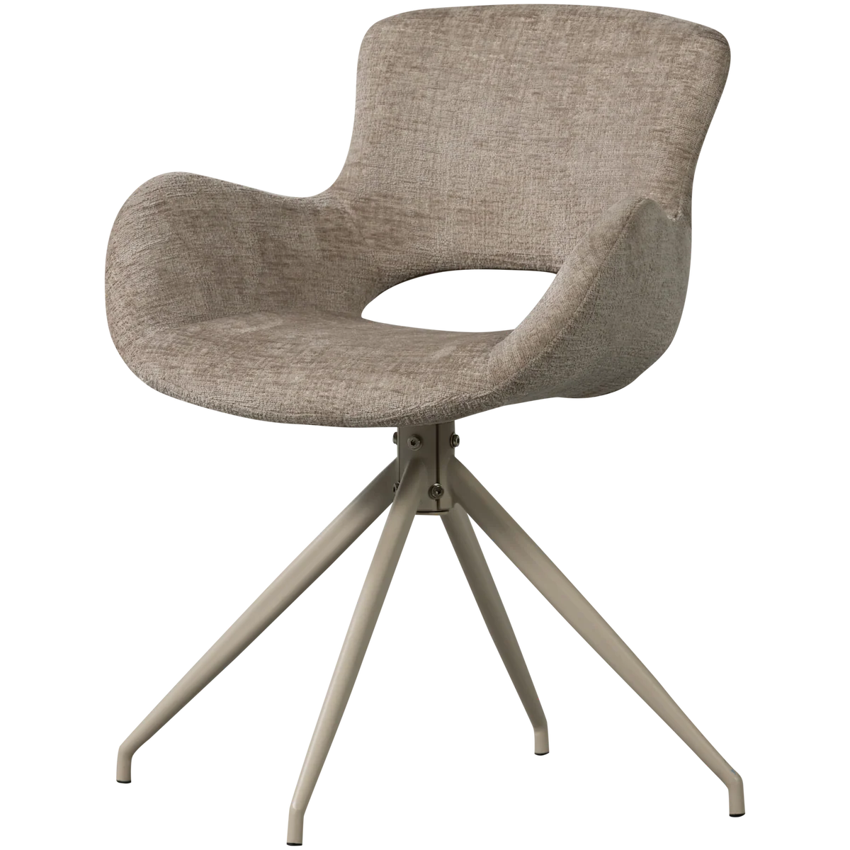 Eliva eetkamerstoel structure velvet zand