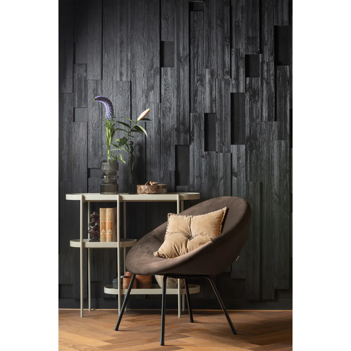 Noan sidetable hout/metaal antiek beige - Afbeelding 2