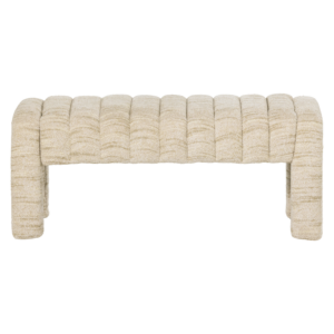 Gestoffeerd bankje bouclé naturel - wordt niet verstuurd