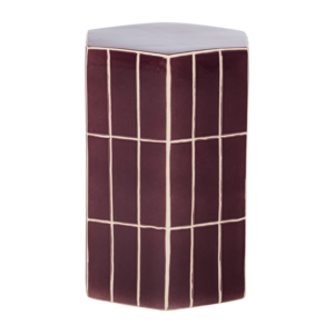 decoratieve bijzettafel 42x30x26 cm keramiek paars