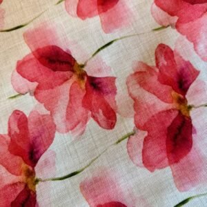 Tafelloper 170 x 50 cm met klaprozen patroon