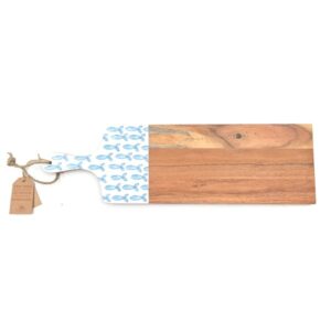 Houten serveerplank met vissen