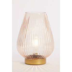 Light & Living Tafellamp LED Ø21x28 cm TAJERA glas perzik+goud