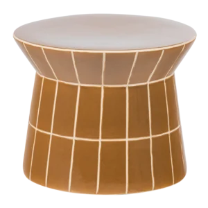 Decoratieve bijzettafel Ø38X30 cm keramiek honinggeel