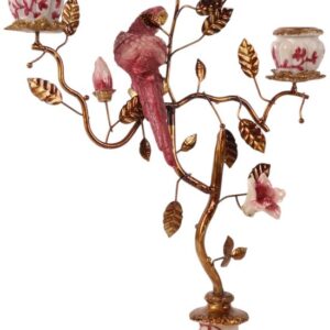Light & Living Kandelaar LOROS bordeaux-crème+brons