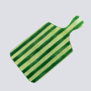 Glazen borrelplank groen gestreept – 45 x 23 cm XL