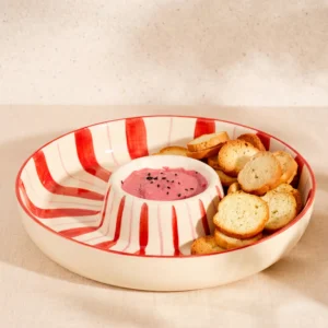Niné - Lizzy Red/Pink Chip 'N Dip Bowl