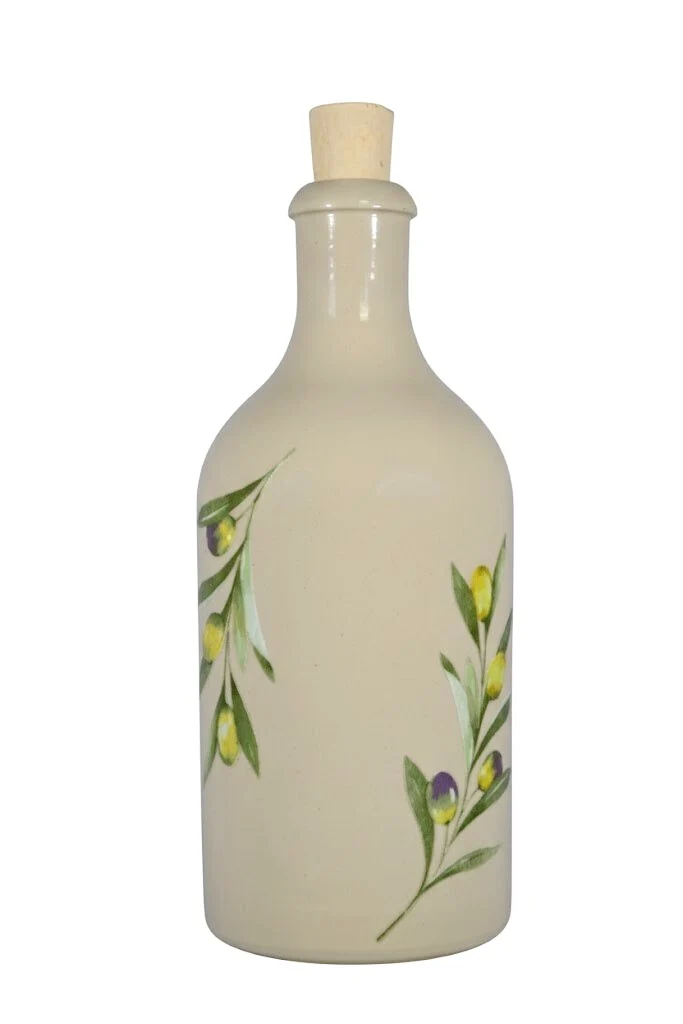 Oliedispenser Beige 'Olijftakken' - 500 ML