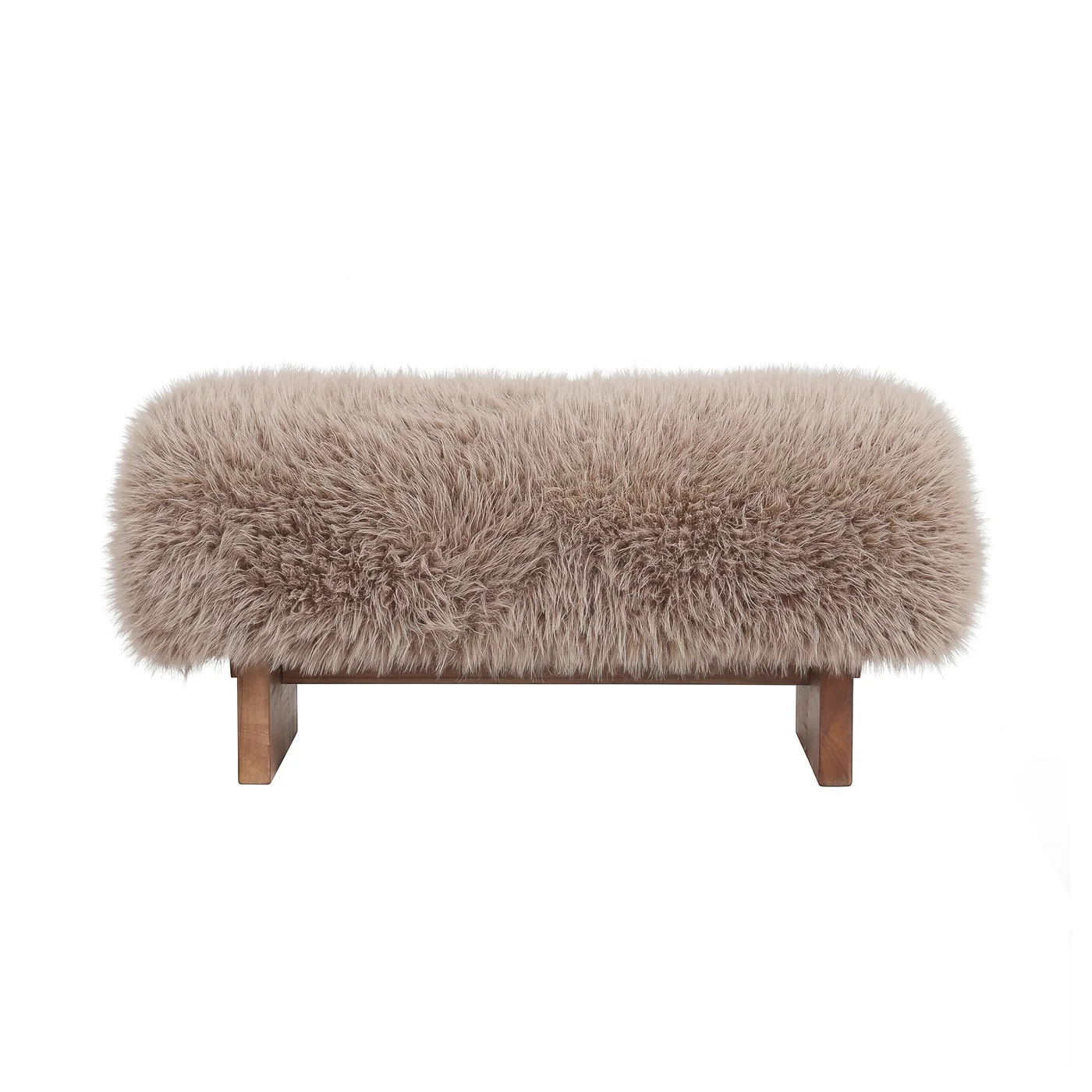 PTMD hairy bench klein taupe - wordt niet verstuurd
