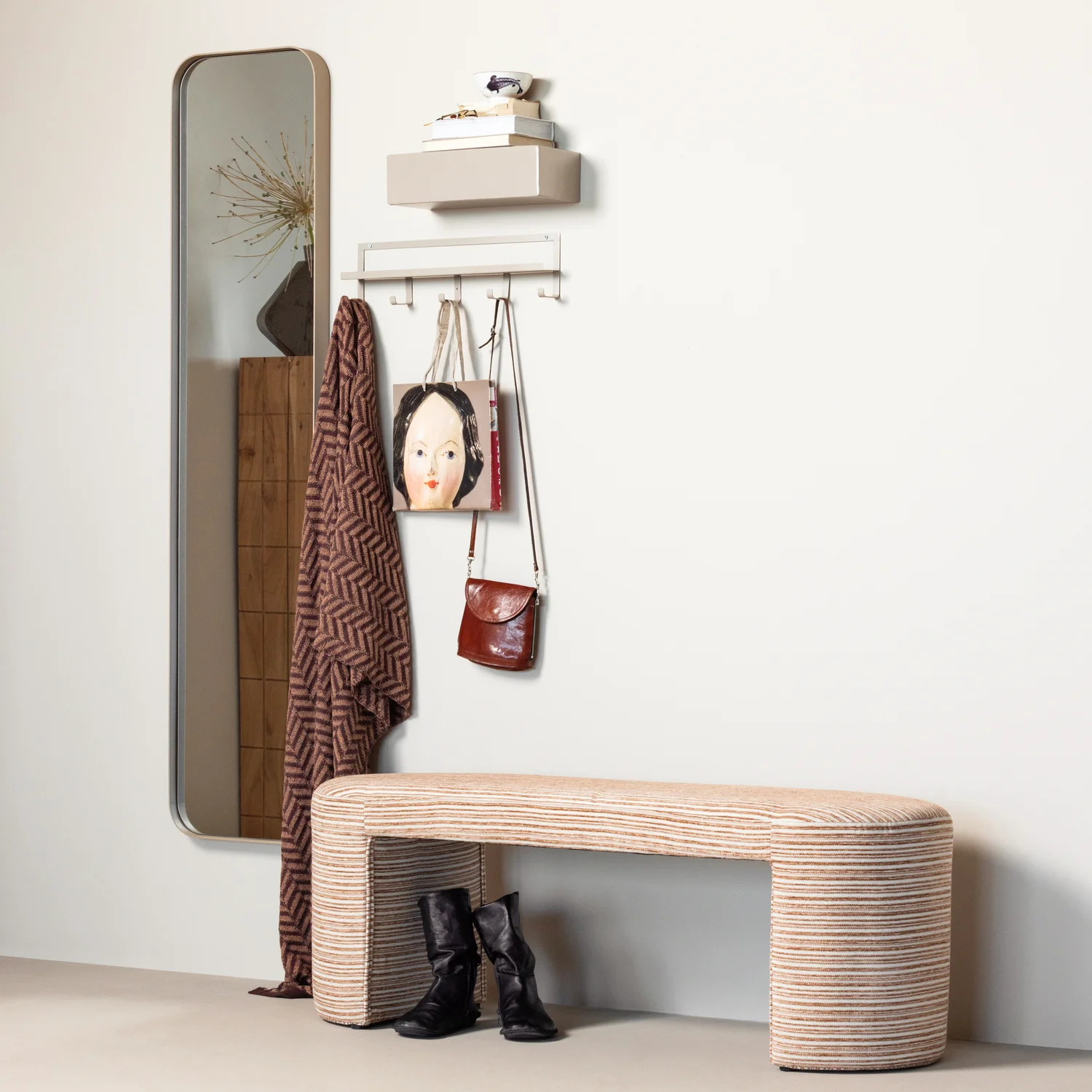 spiegel 170x40 cm metaal zand - Wordt niet verstuurd - Afbeelding 2