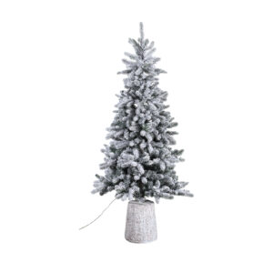 PTMD Kerstboom met Sneeuw en Verlichting op Boomstam – 150 cm - Wordt niet verstuurd