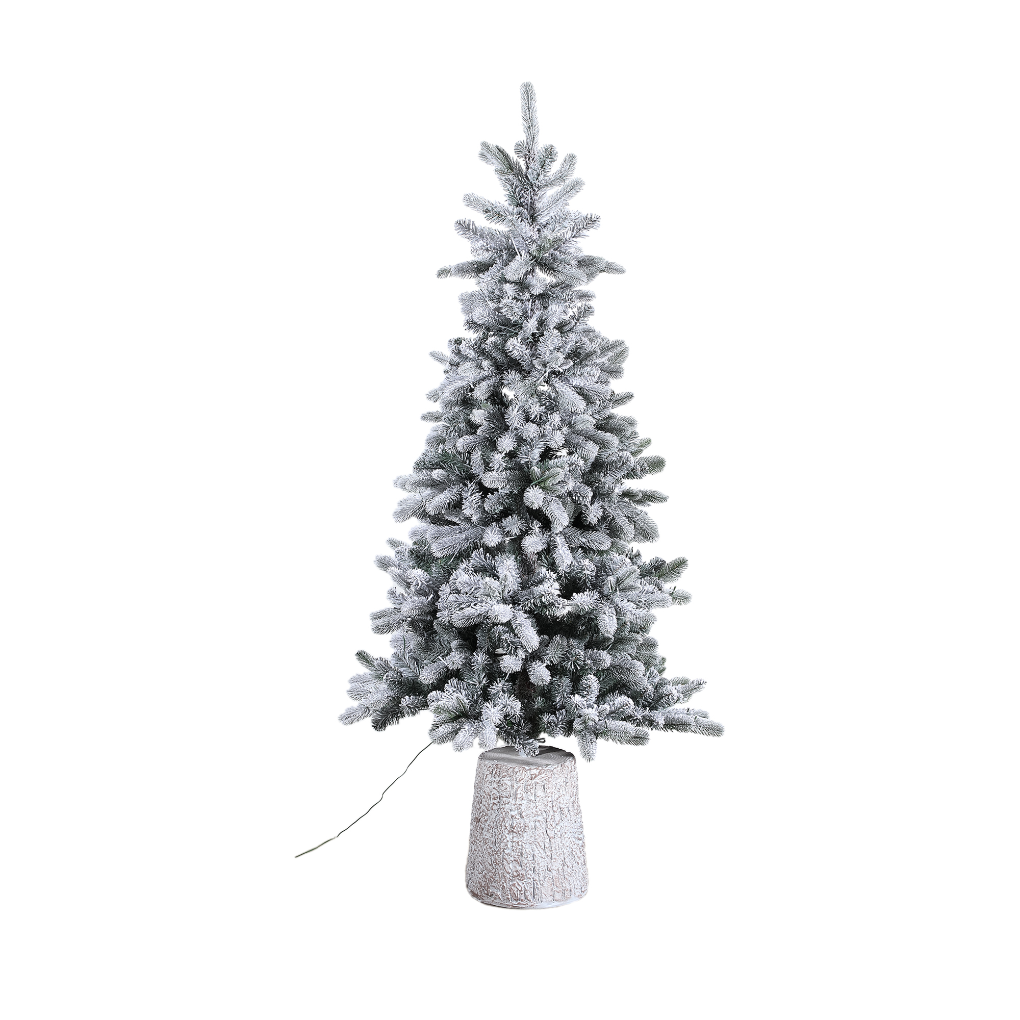 PTMD Kerstboom met Sneeuw en Verlichting op Boomstam – 180 cm - Wordt niet verstuurd