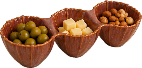 Gresnovo Marea Serveer Bowl 3-vaks Marron Glacé - Afbeelding 2